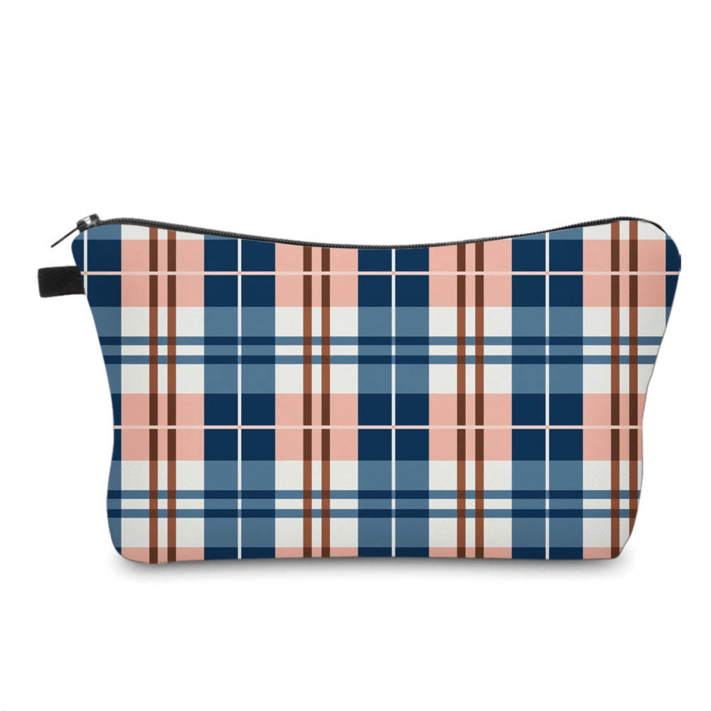 Plaid, Blue Rose - Water-Resistant Multi-Use Pouch