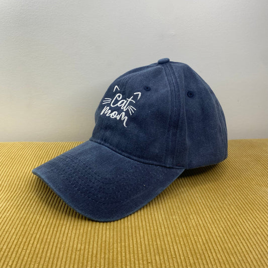 Hat - Cat Mom - Navy