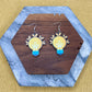 Wooden Dangle Earrings - Teacher - Light Bulb