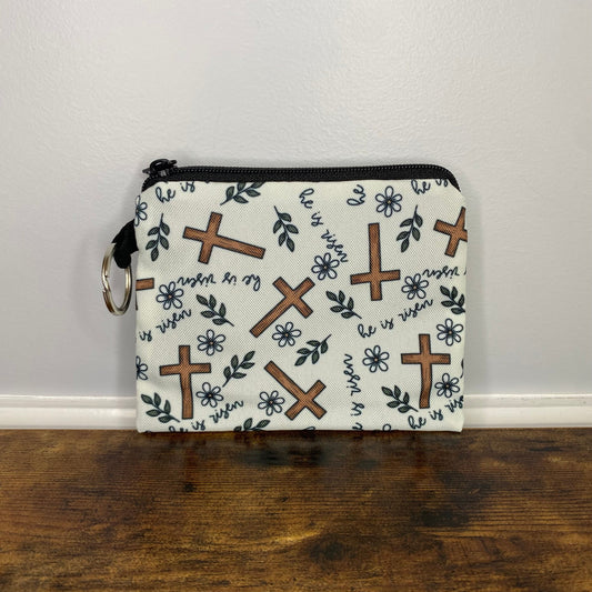 He Is Risen - Water-Resistant Mini Pouch w/ Keyring