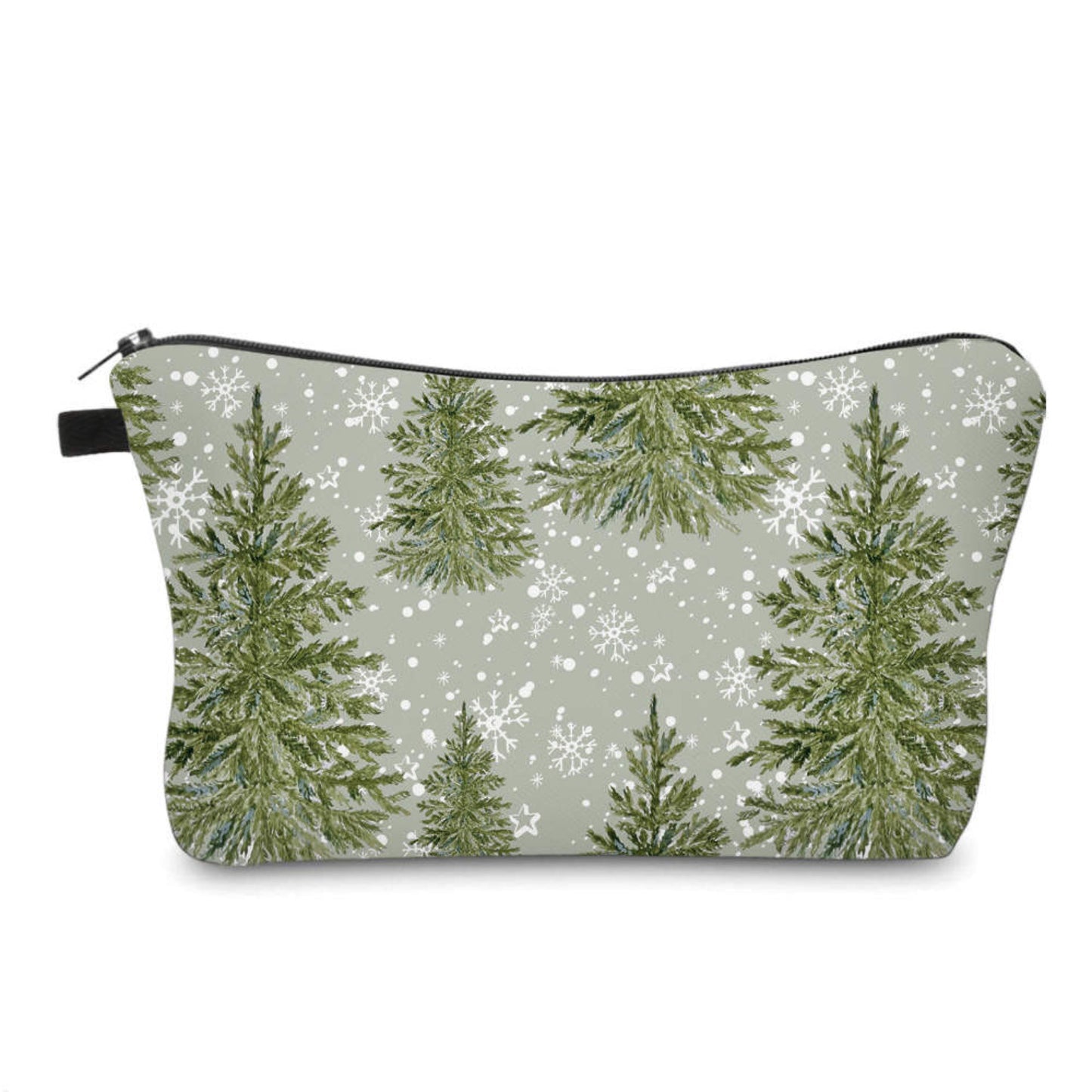 Green Trees and Snow - Water-Resistant Multi-Use Pouch