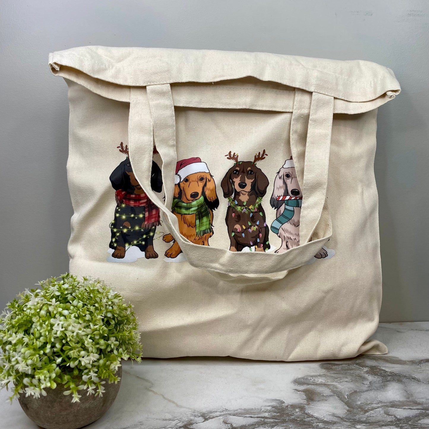 Tote Bag - Christmas - Dachshund