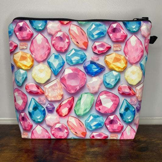 Multicolor Gems and Jewels - Water-Resistant Multi-Use XL Pouch