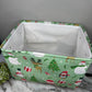 Pop Up Canvas Basket - Green Christmas Characters