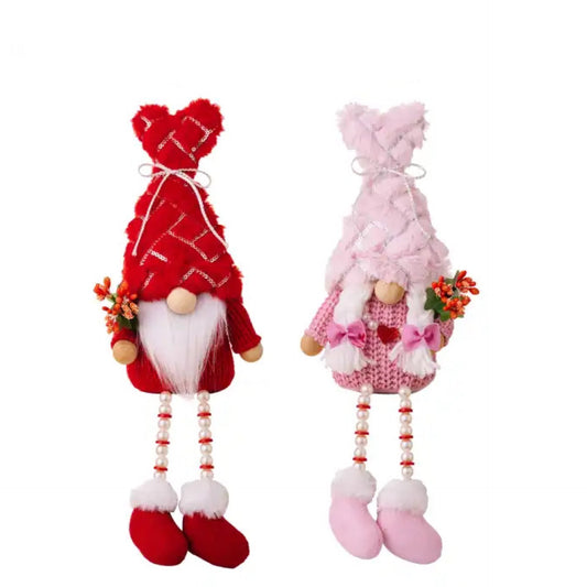 Gnome - Valentine #10 - Red & Pink Long Legs - PREORDER 12/12-12/15