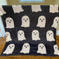 Double Sided Ghosts Black & White Minky Blanket