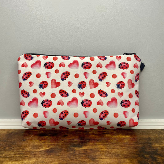 Heart Ladybug - Water-Resistant Multi-Use Pouch