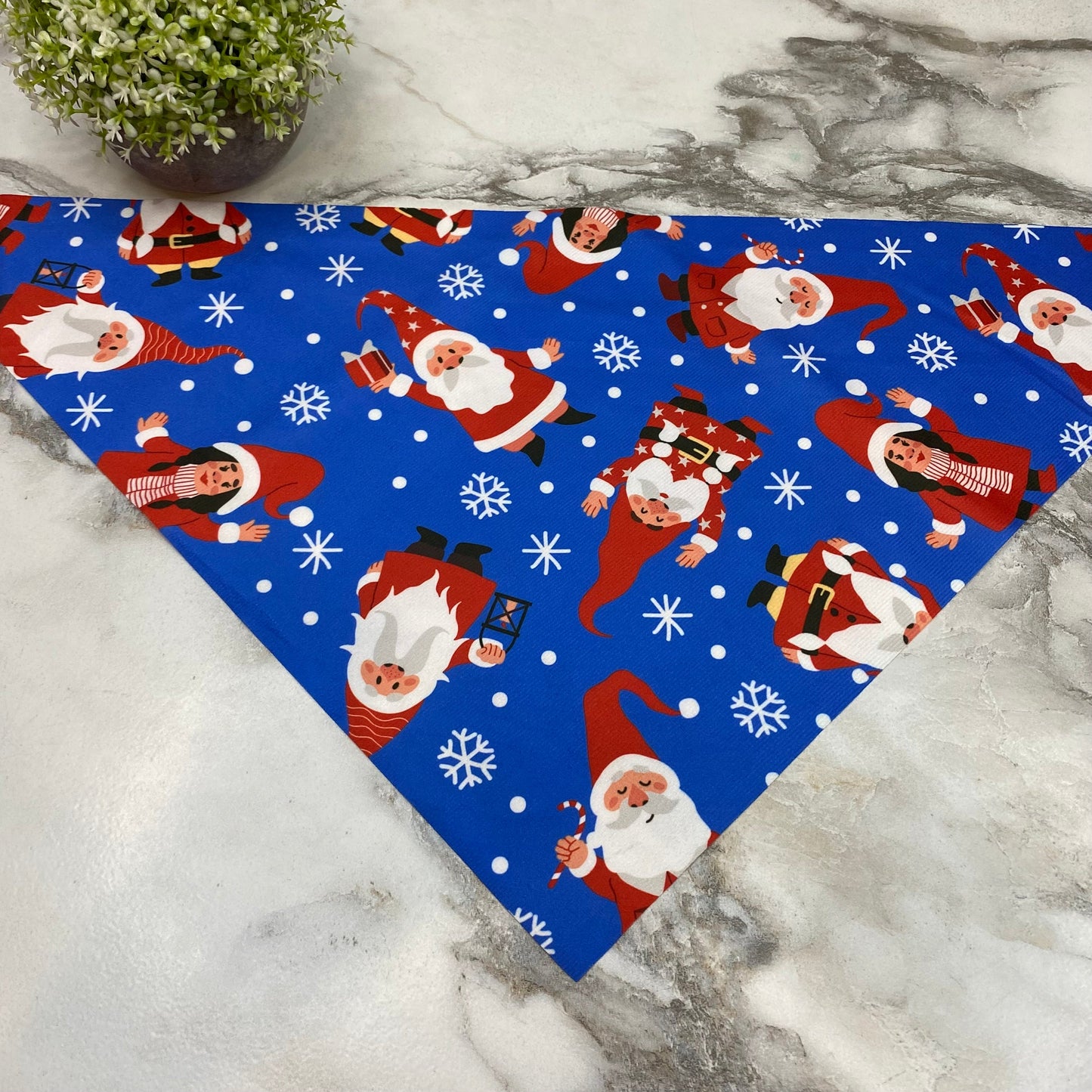 Dog Bandana - Christmas - Santa Snowflakes