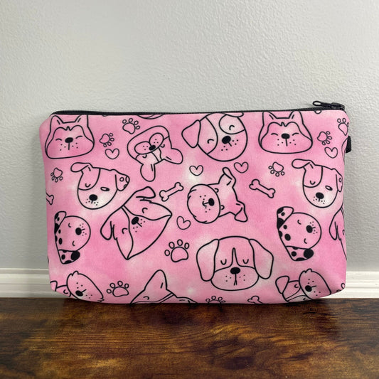 Dogs on Pink - Water-Resistant Multi-Use Pouch