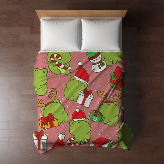 Blanket - Christmas - Frogs - PREORDER 10/8-10/11