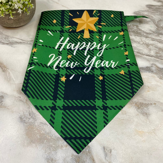 Dog Bandana - Christmas - Happy New Year Star