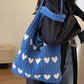 Heart Tote Bag - Knit Sweater