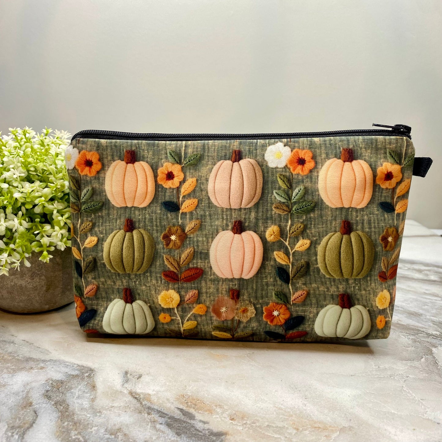 Felt Pumpkin - Water-Resistant Multi-Use Pouch