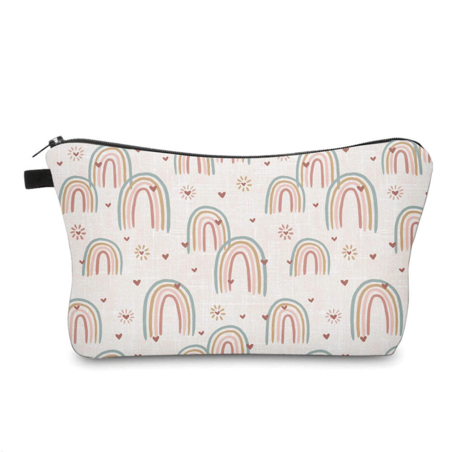 Rainbow Heart Pale Pink - Water-Resistant Multi-Use Pouch