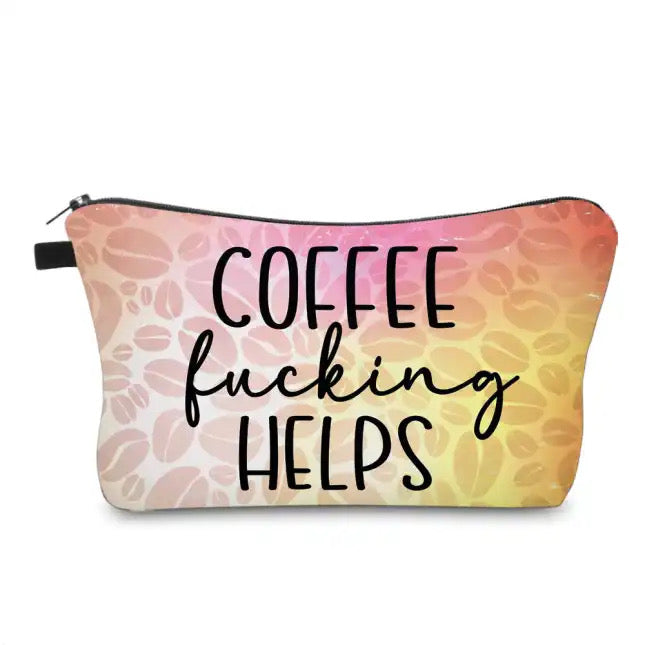 Coffee Helps - Water-Resistant Multi-Use Pouch