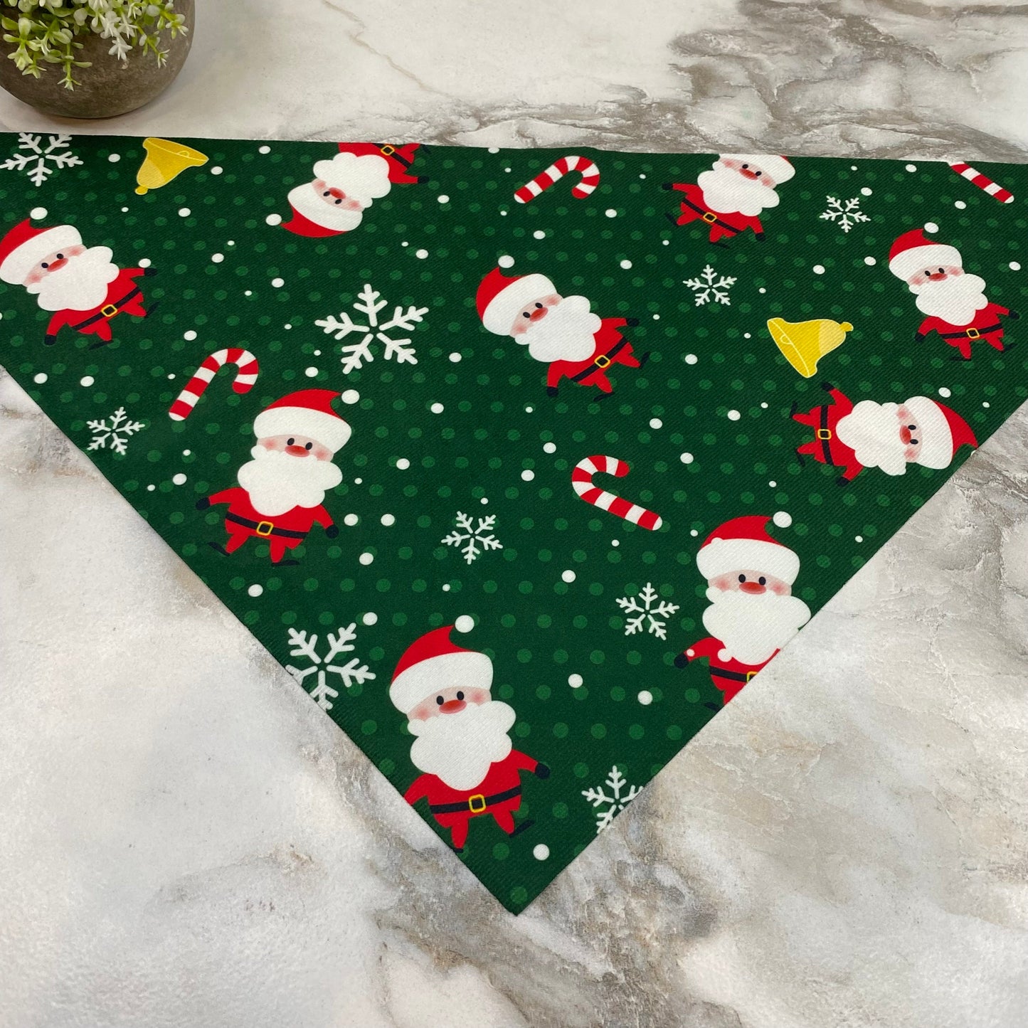 Dog Bandana - Christmas - Santa Snow Candy Cane