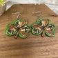 Wooden Dangle Earrings - St. Patrick’s Day - #7