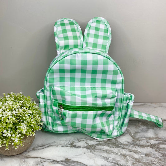 green plaid mini backpack Journey Will Leather Goods It features adjustable padded straps Islander Mini Jura Backpack with