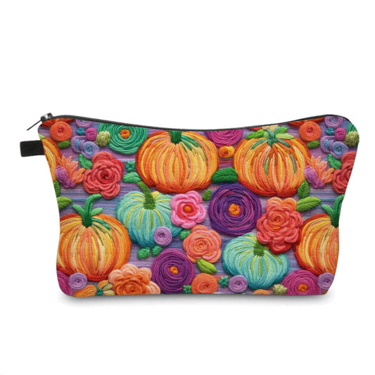 Pumpkin Colorful Embroidery - Water-Resistant Multi-Use Pouch