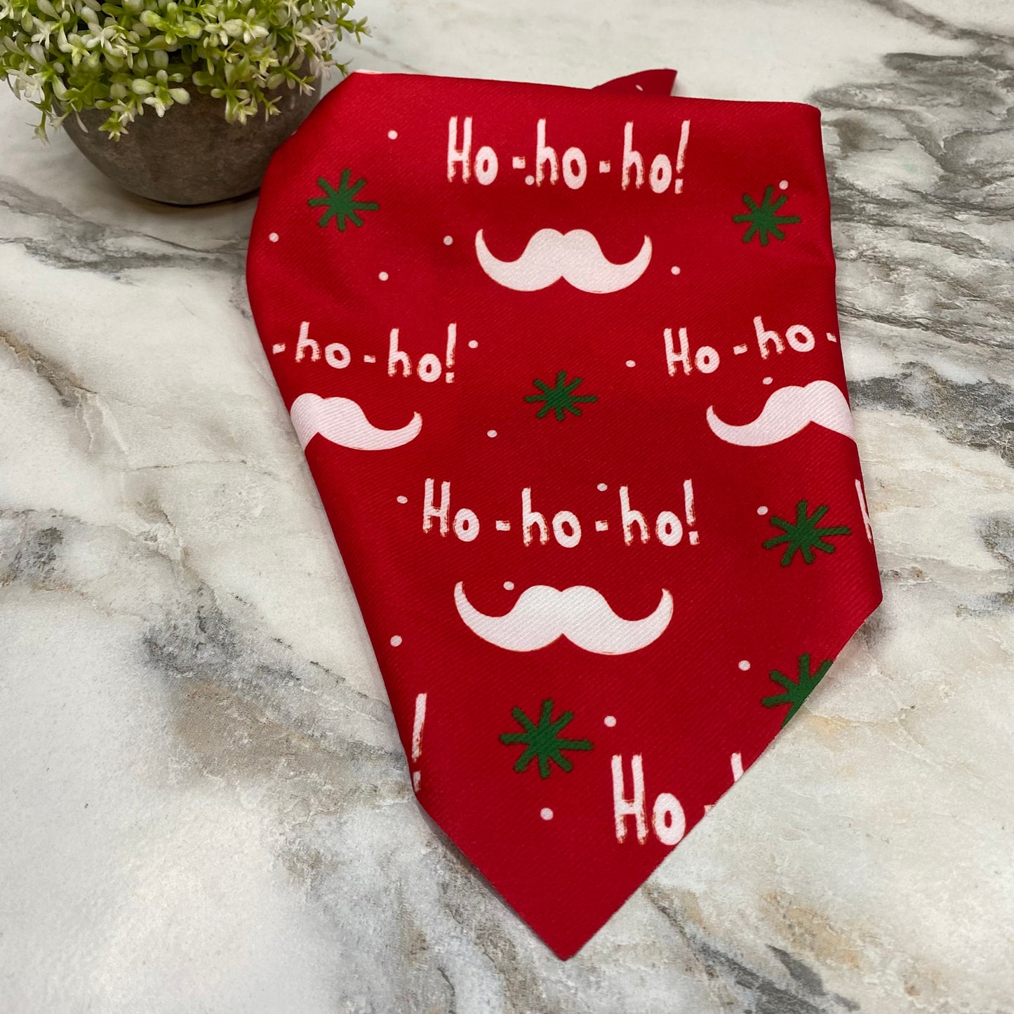 Dog Bandana - Christmas - Ho Ho Ho Mustache