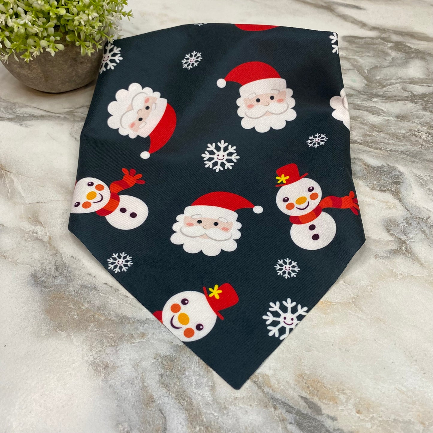 Dog Bandana - Christmas - Snowman Santa