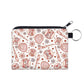 Baseball Floral - Water-Resistant Mini Pouch w/ Keyring