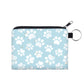 Blue Paw Print - Water-Resistant Mini Pouch w/ Keyring