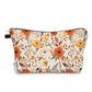 Floral Fall Orange - Water-Resistant Multi-Use Pouch