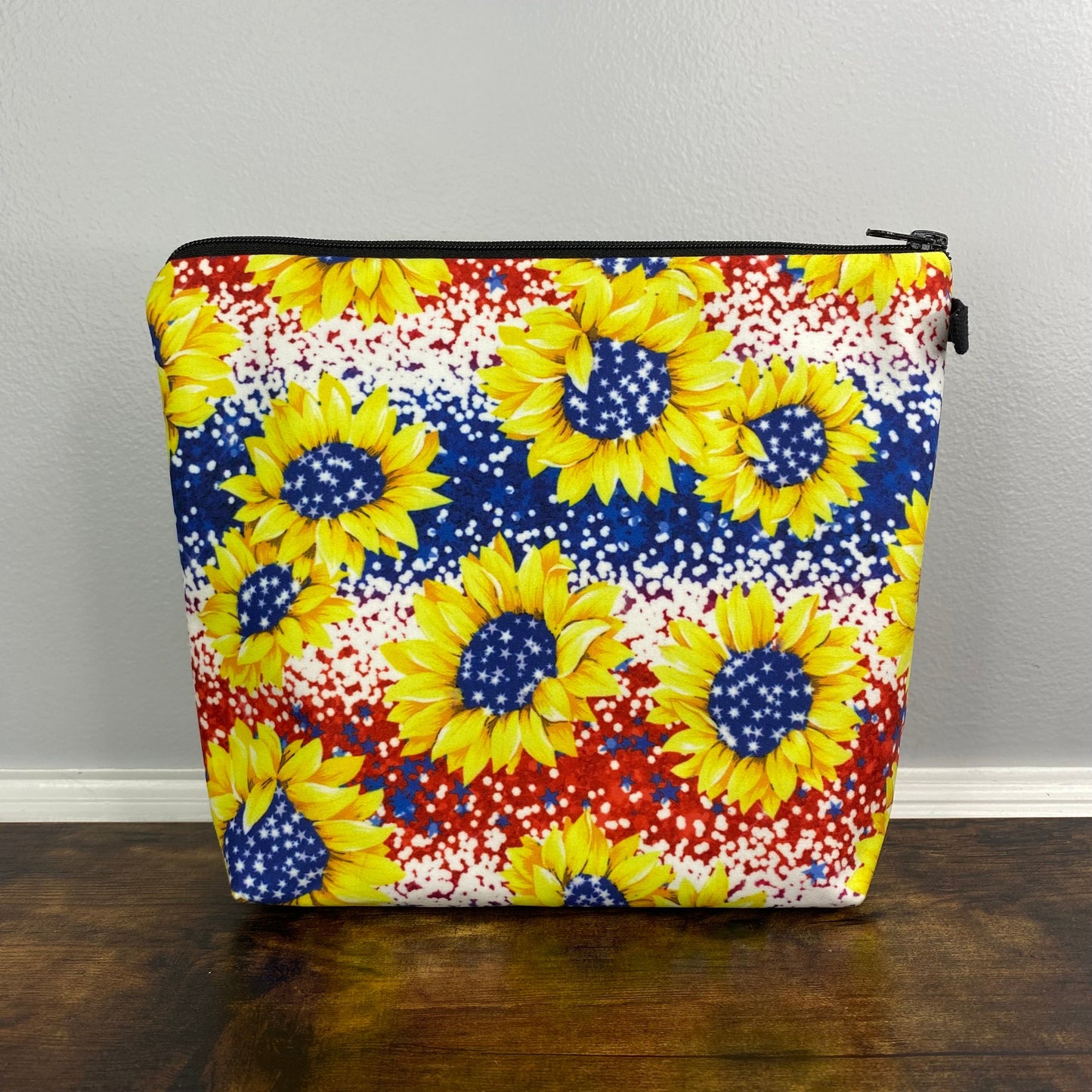 Glitter Sunflower - Water-Resistant Multi-Use XL Pouch