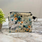 Music Notes Floral - Water-Resistant Mini Pouch w/ Keyring