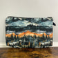 Foggy Sunset Mountain + Tree's - Water-Resistant Multi-Use Pouch