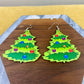 Wooden Dangle Earrings - Christmas - Ornaments Tree