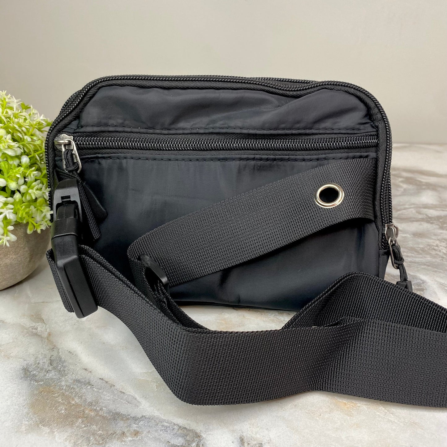 Nylon Belt Bag - Crossbody + Fanny - Black