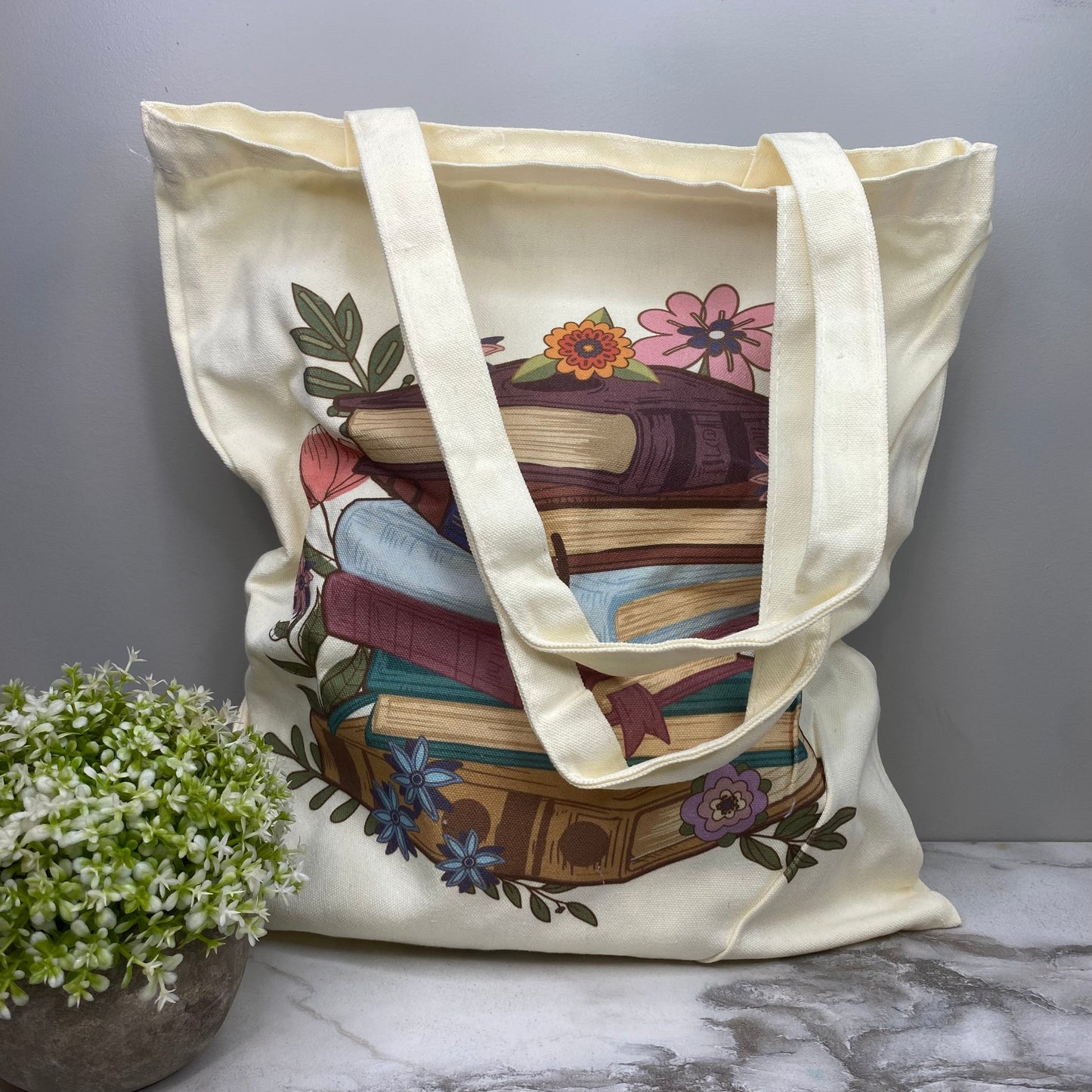 Tote Bag - Floral Books - #5