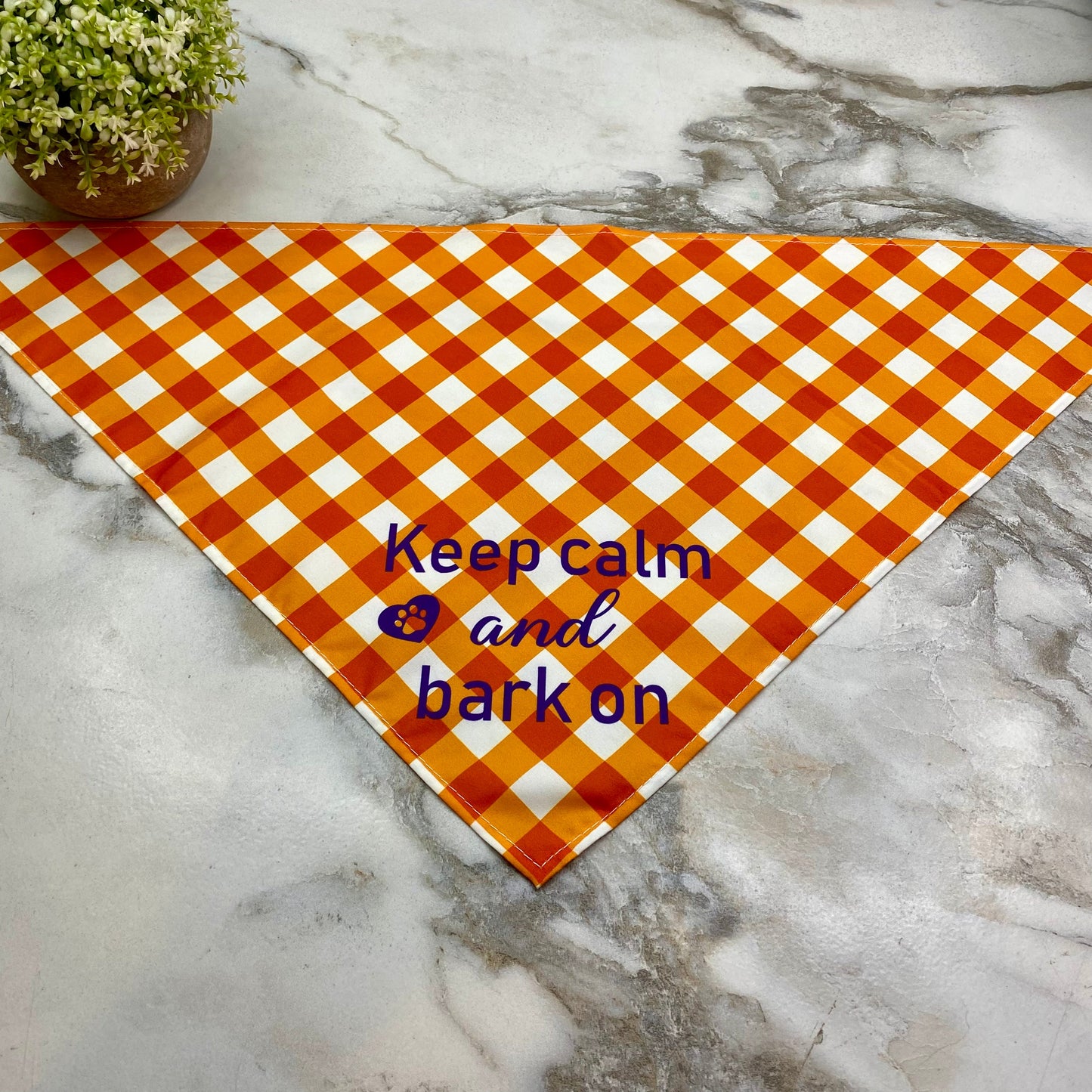 Dog Bandana - Plaid - Keep Calm