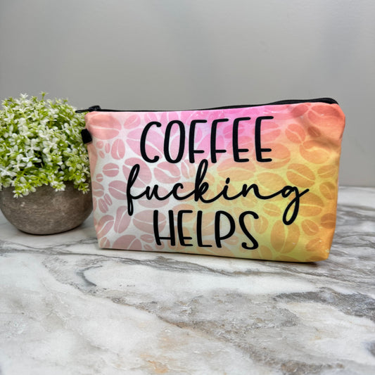 Coffee Helps - Water-Resistant Multi-Use Pouch