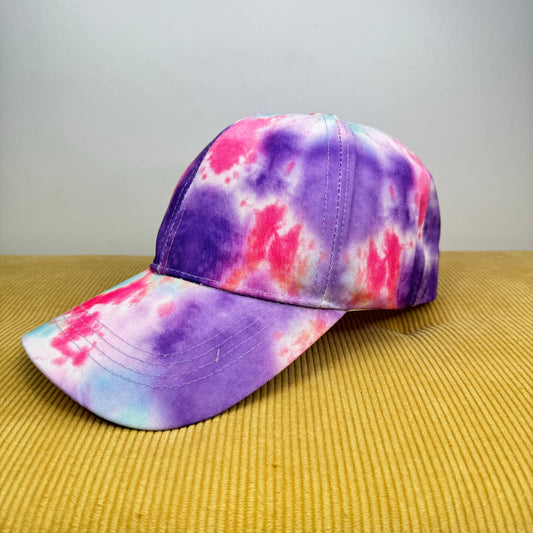 Hat - Pink Blue Purple Tie Dye