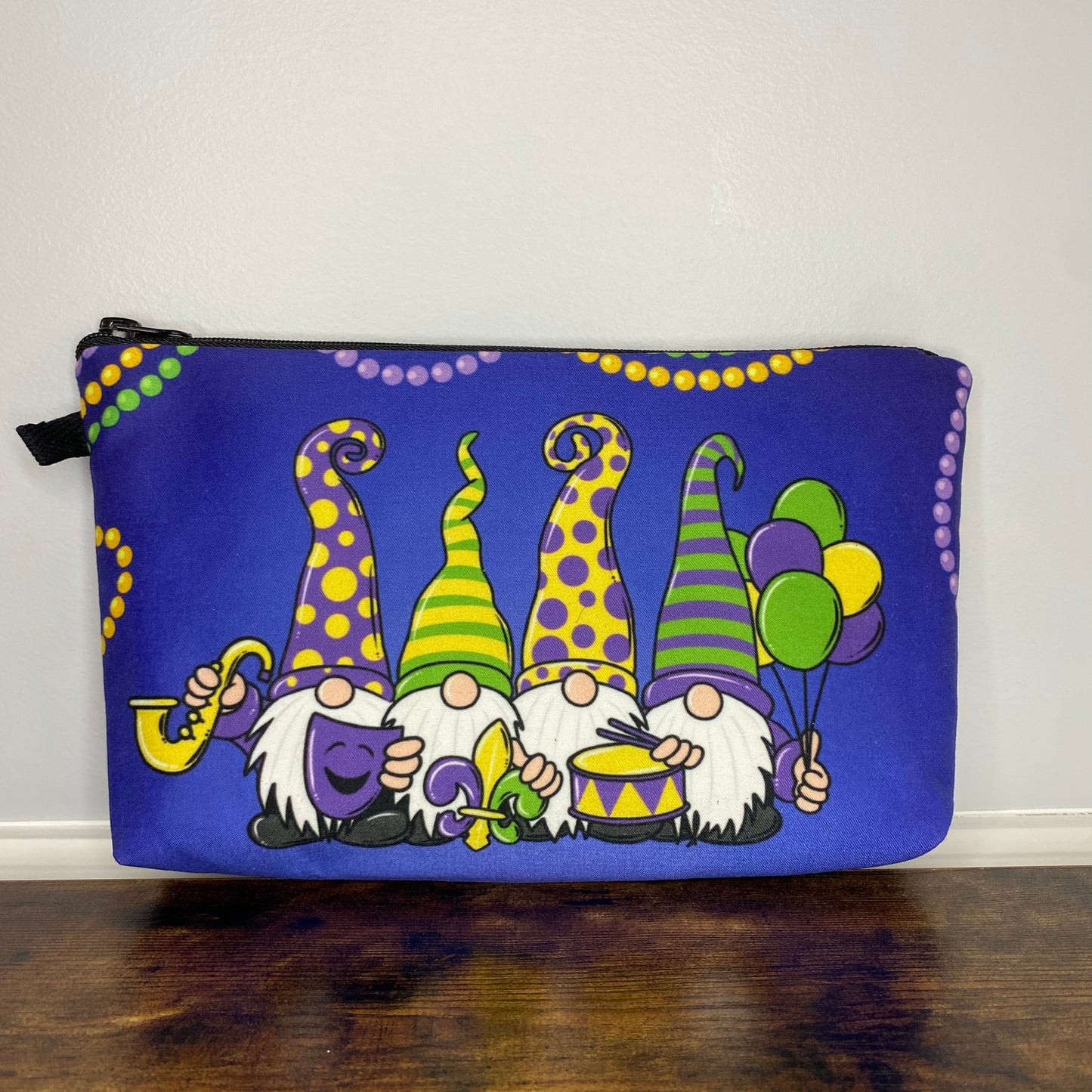 Gnome Mardi Gras - Water-Resistant Multi-Use Pouch