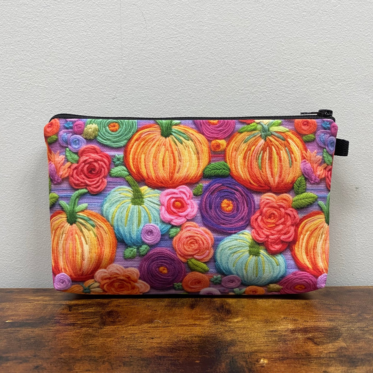 Pumpkin Colorful Embroidery - Water-Resistant Multi-Use Pouch