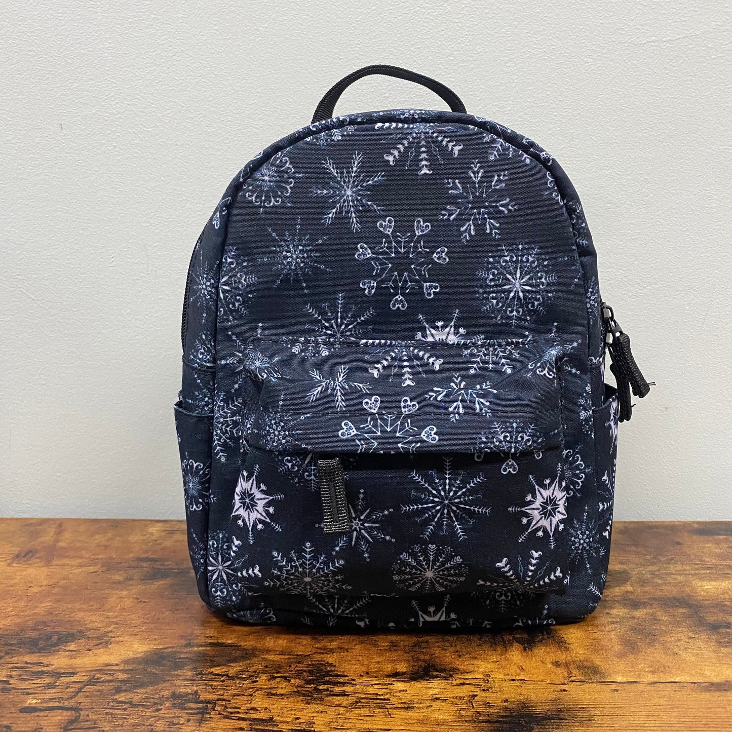 Denim Snowflake - Water-Resistant Mini Backpack