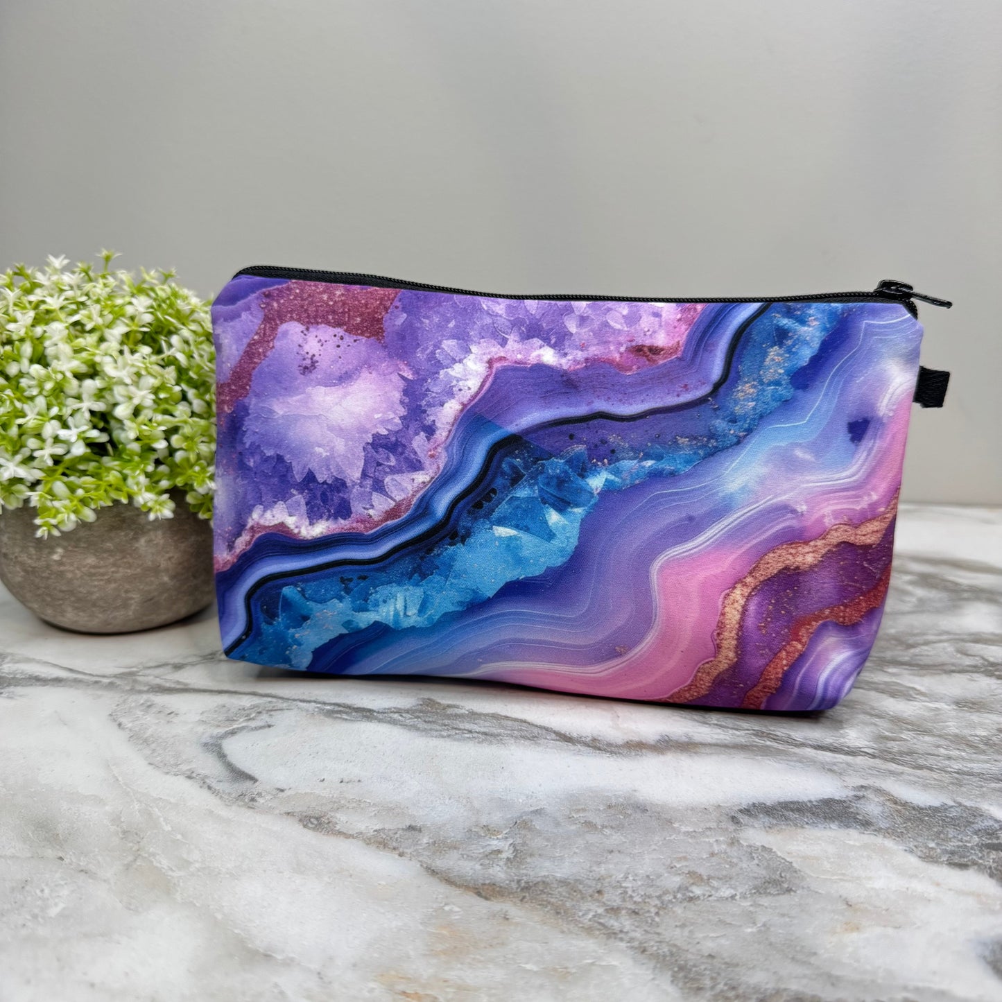 Purple Marble - Water-Resistant Multi-Use Pouch