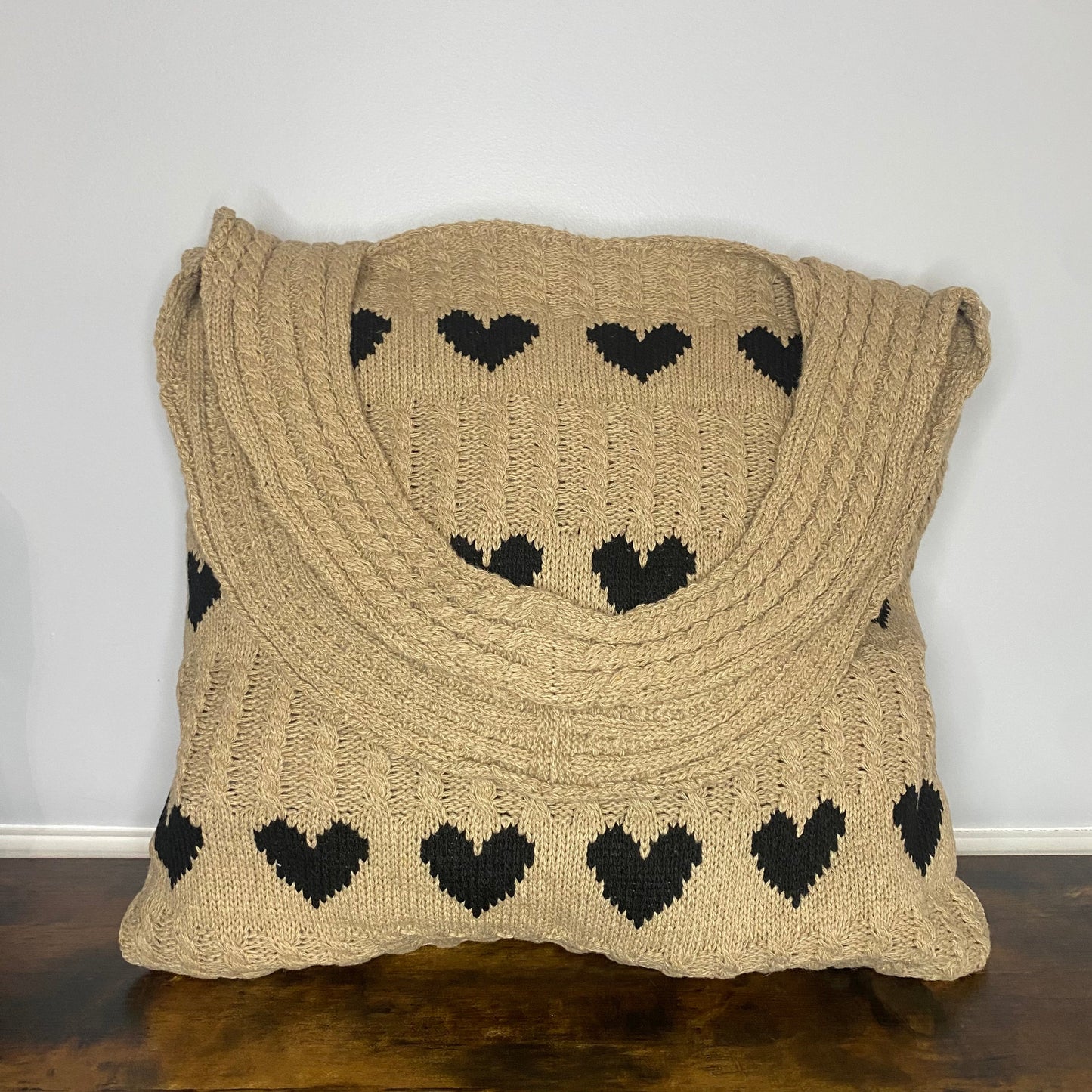 Heart Tote Bag - Knit Sweater