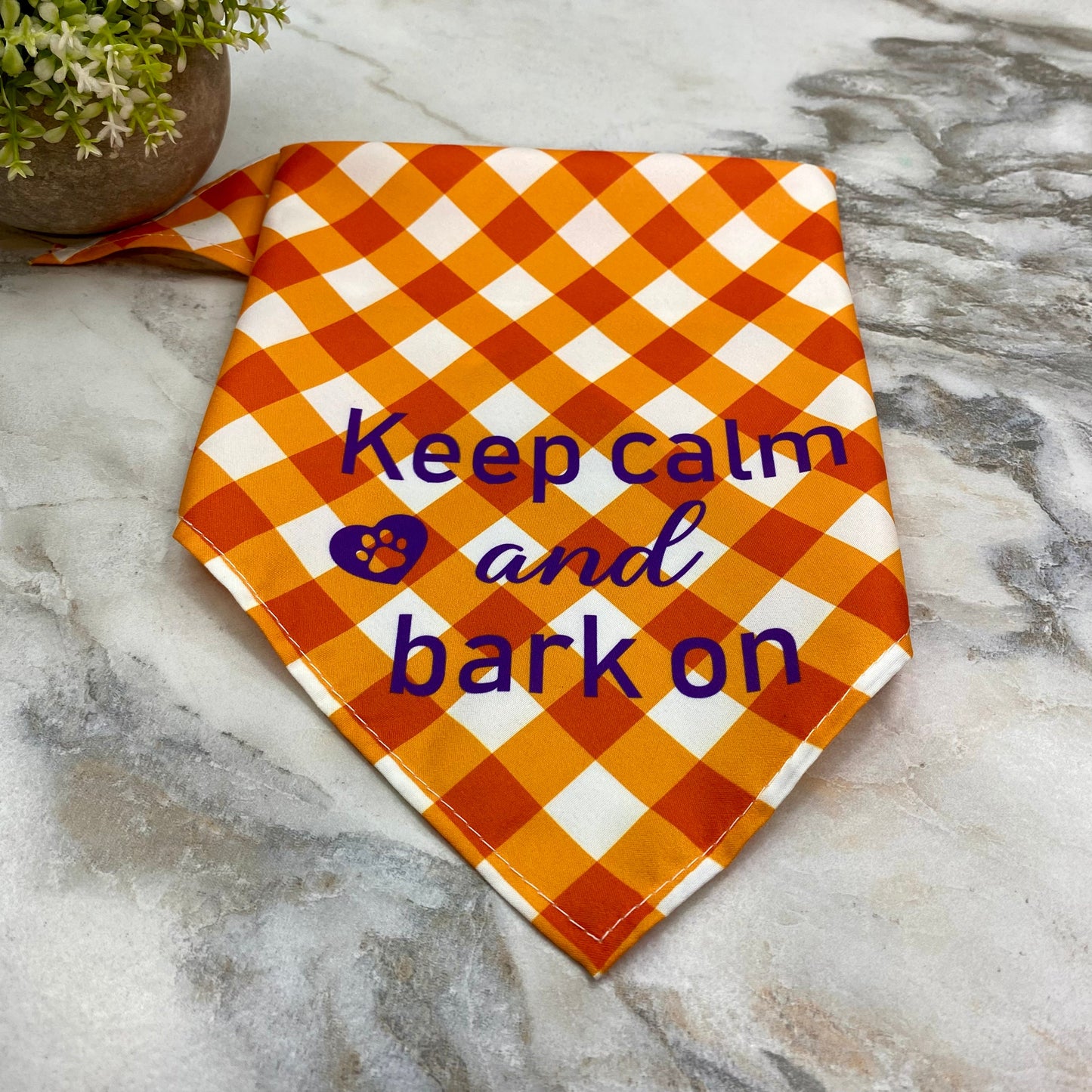 Dog Bandana - Plaid - Keep Calm