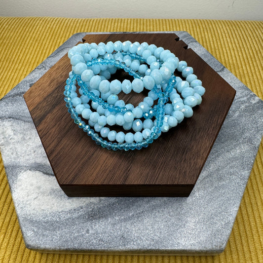 Bracelet Pack - Ice Blue Bead