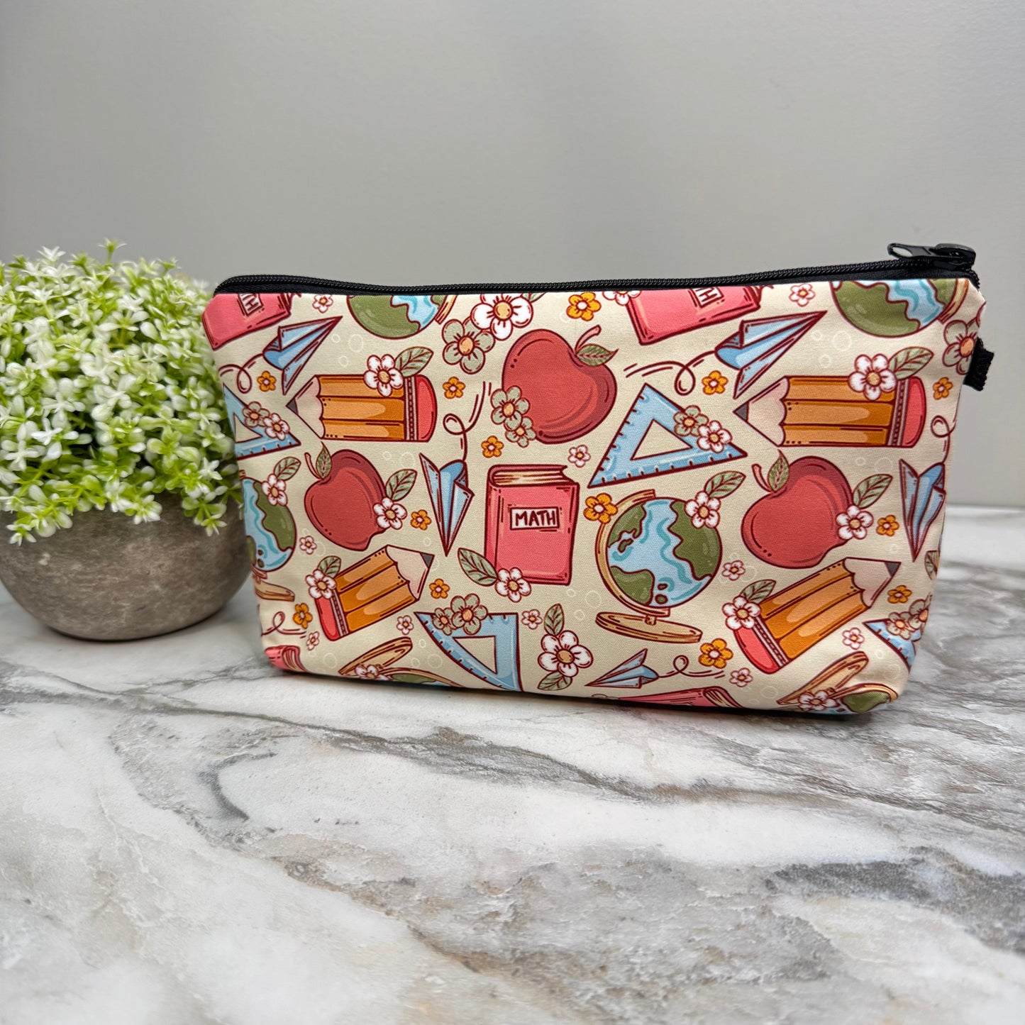 Teacher Floral Math - Water-Resistant Multi-Use Pouch