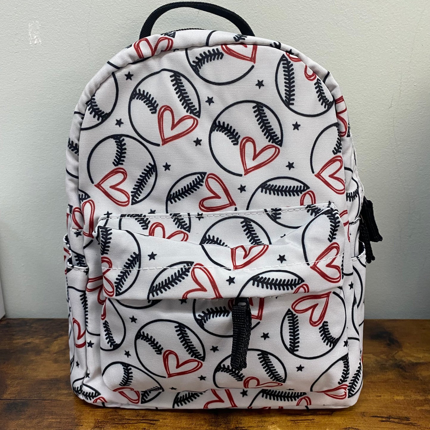 Baseball Heart - Water-Resistant Mini Backpack