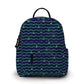 Shark Waves Blue Green- Water-Resistant Mini Backpack