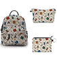 Magic Polkdot Beige - Resistant Mini Backpack & Pouches Set