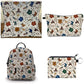 Magic Polkdot Beige - Resistant Mini Backpack & Pouches Set