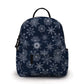 Denim Snowflake - Water-Resistant Mini Backpack